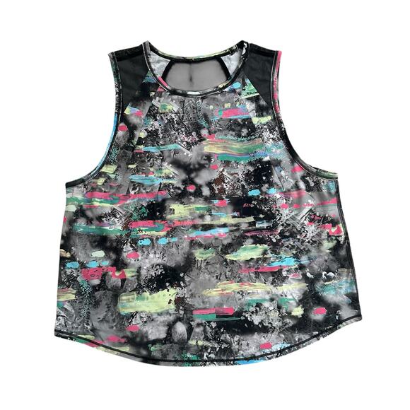 Lululemon Sculpt cropped gray & multicolor pattern tank top - Picture 10 of 10